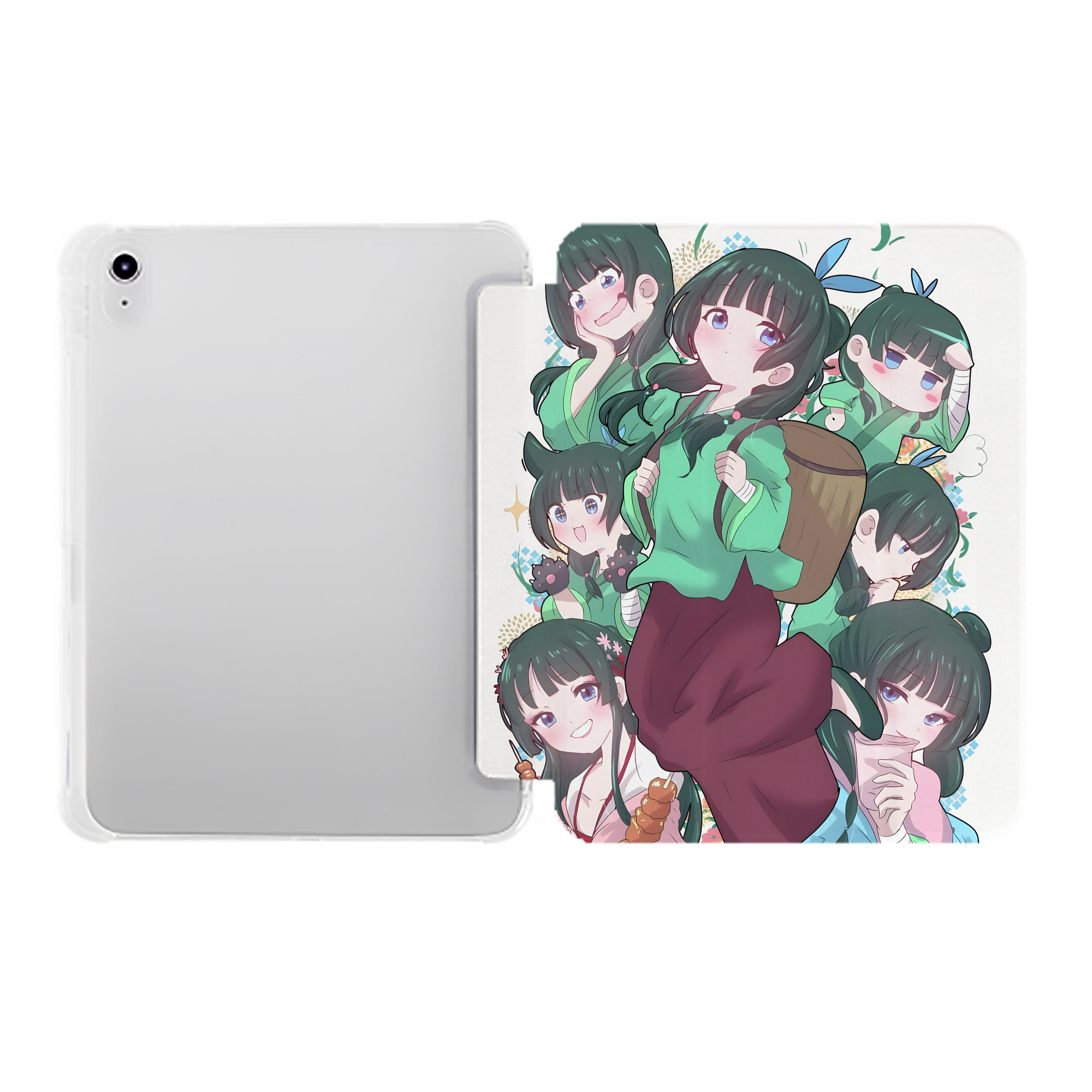 （画像用） 薬屋のひとりごと The Apothecary Diaries IPad ケース ペン収納付き 三つ折りスタンド PUレザー×シリコン 対応機種9.5/10.5/10.9インチ